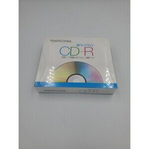 Memorex 5PK 5 Pack CD-R 52x 700MB Mo 80 min Cases Sealed